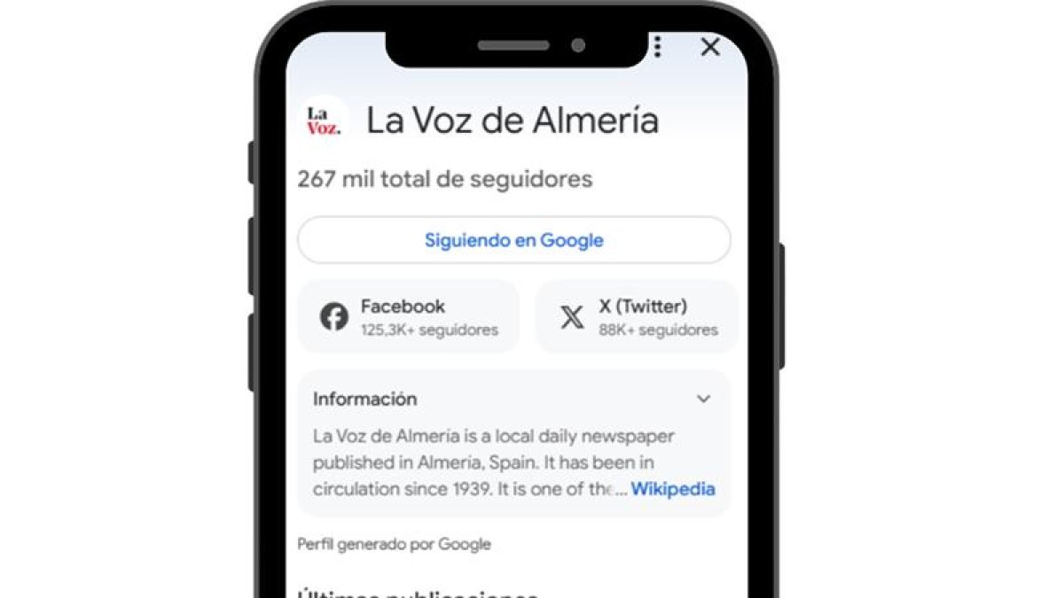 Cómo seguir a La Voz de Almería en Google Discover