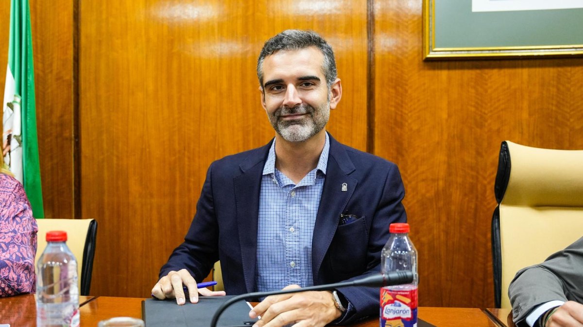 Ramón Fernández-Pacheco en comisión en el Parlamento de Andalucía.