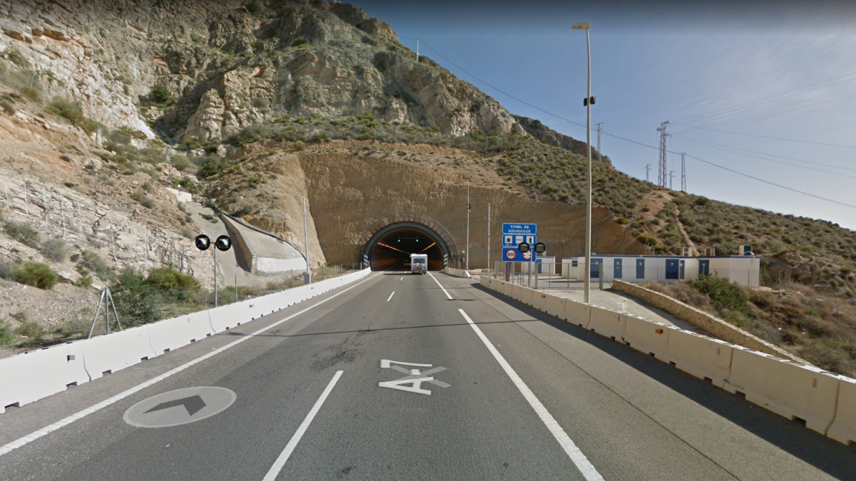 Túnel de Aguadulce en una captura de Google Maps