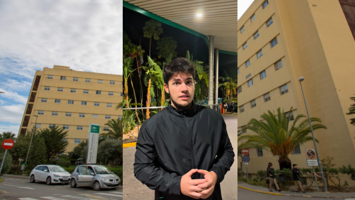 Kevin García Hernández en el vídeo difundido en redes en el Hospital Torrecárdenas