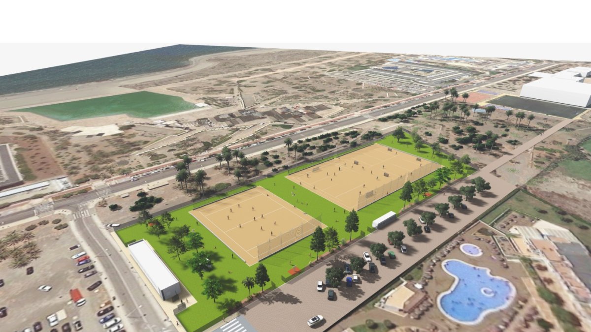 Así será la nueva zona deportiva de playa