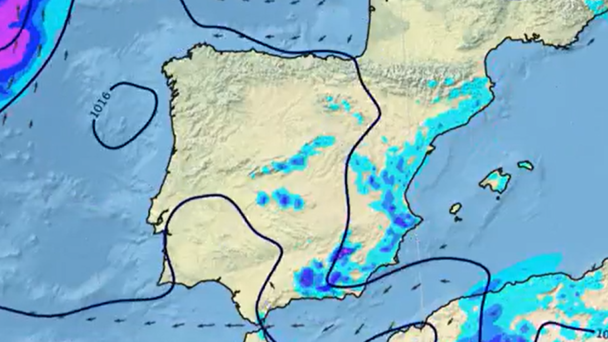 Mapa de la Aemet con las lluvias previstas para esta semana.