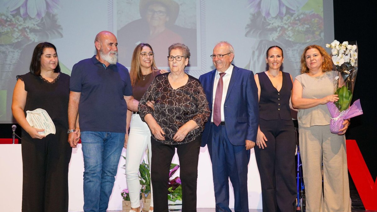 Una de las homenajeadas de la noche.