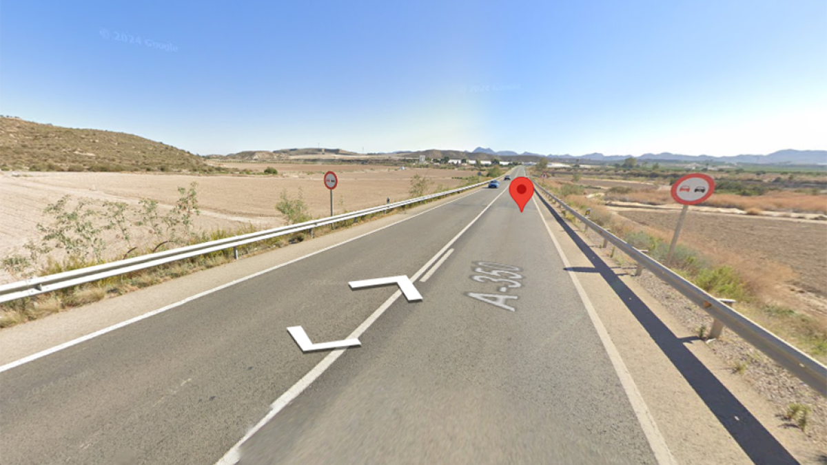 Accidente en la A-350 en Pulpí.