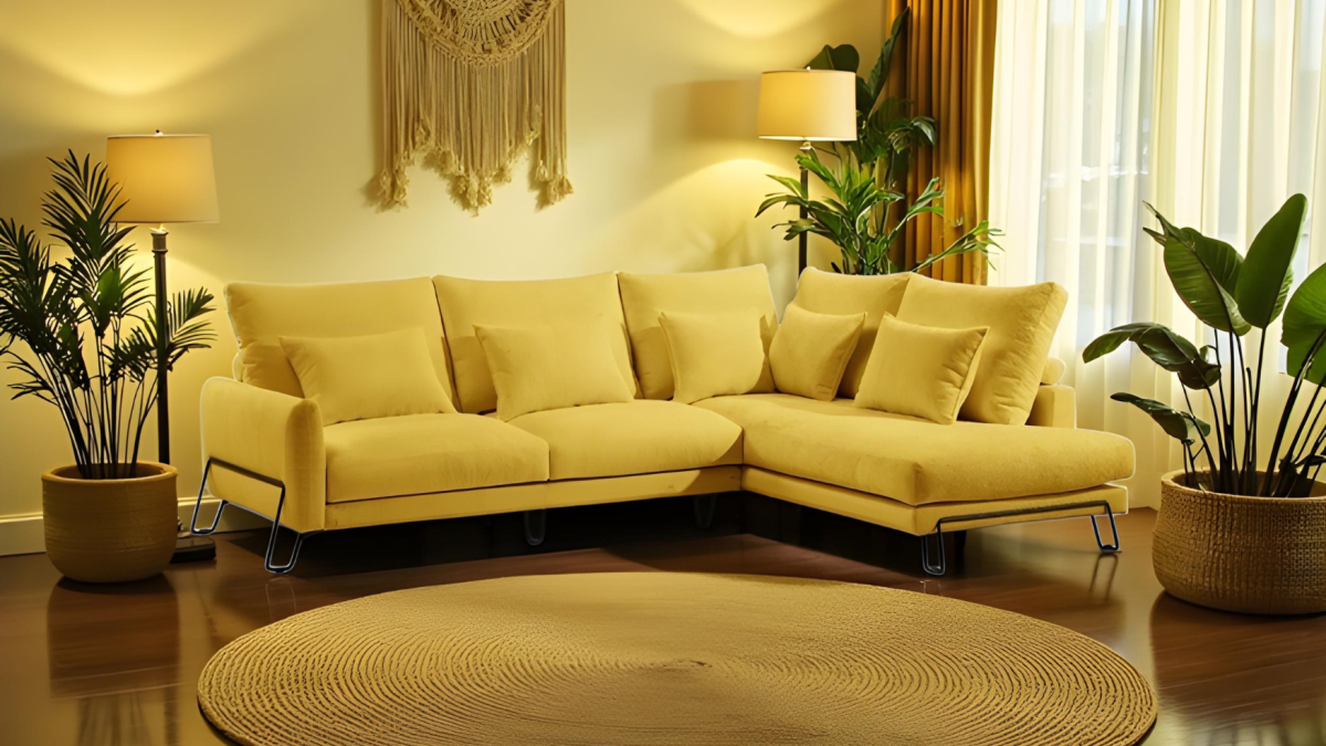 Uno de los sofás con tejido especial mascotas de IndalSofá.