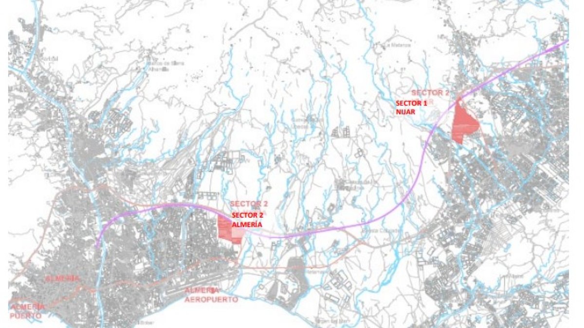 Plano de situación del futuro Puerto Seco de Níjar realizado por Prointec hace ya 9 años.