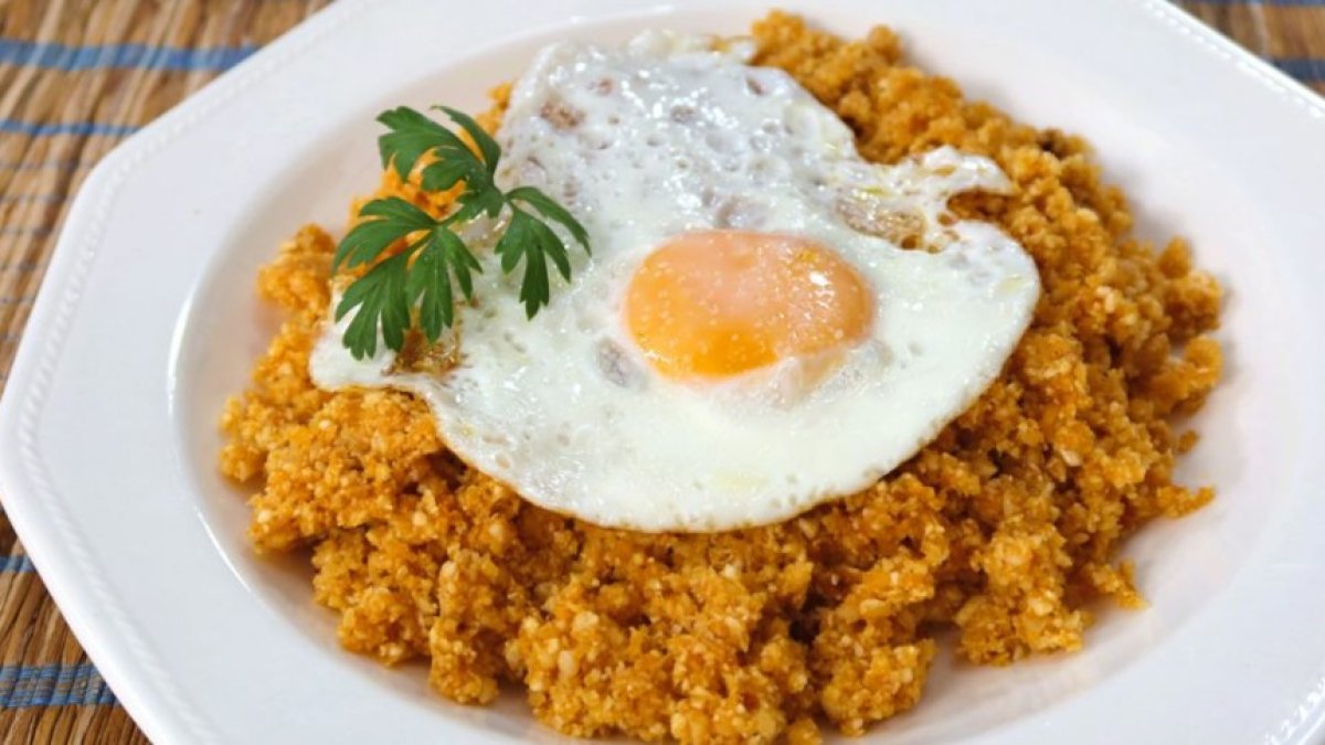 Migas de coliflor.