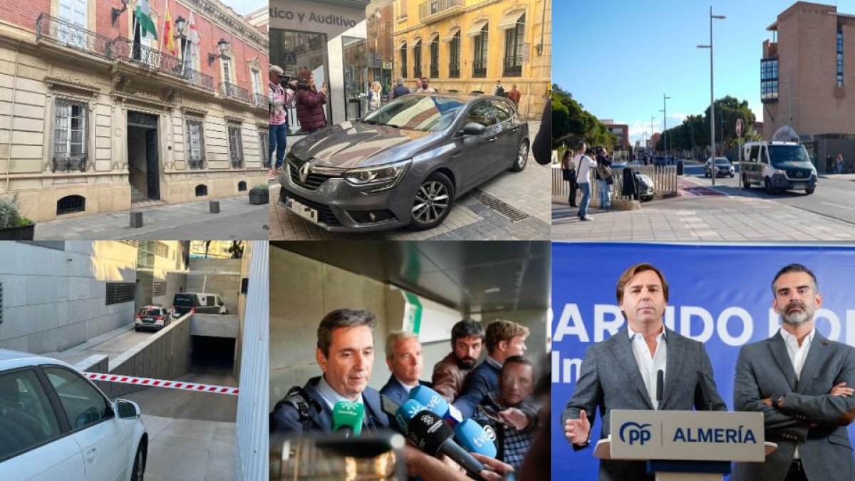 Montaje de fotos de la secuencia de los hechos