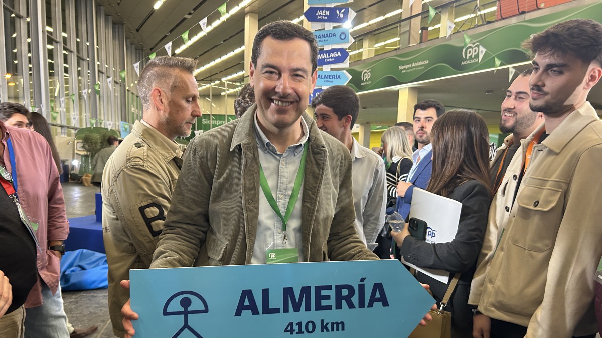 Juanma Moreno, en el reciente Congreso Autonómico del PP de Andalucía