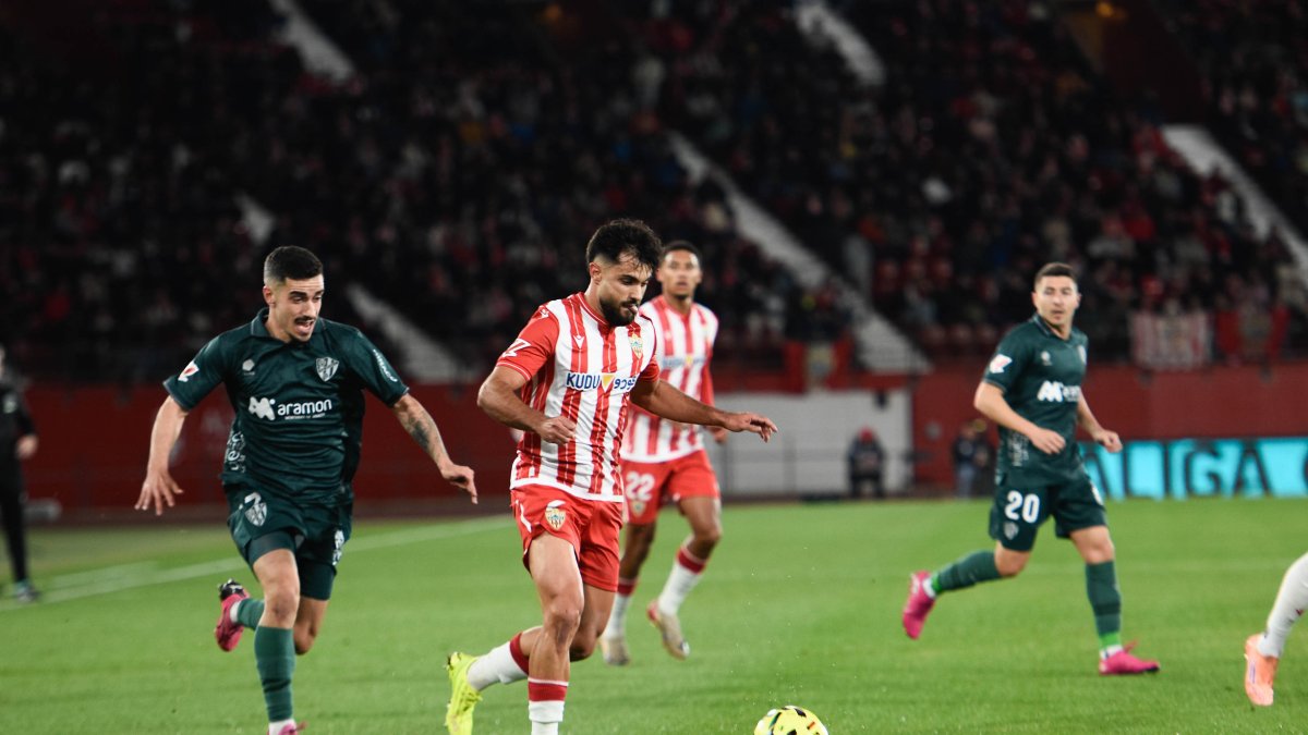 El futbolista catalán en el partido del sábado ante el Huesca de Bolo.