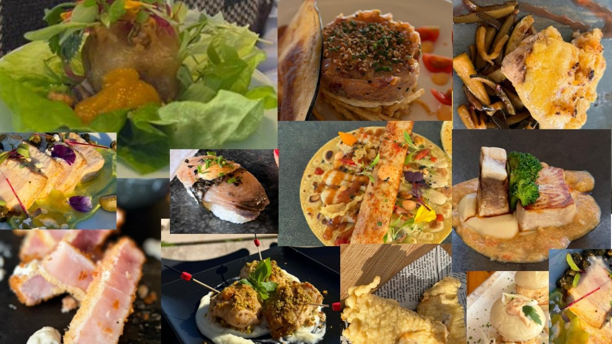 Algunas de las propuestas de la I Jornada Gastronómica del Pez Espada en Roquetas de Mar.