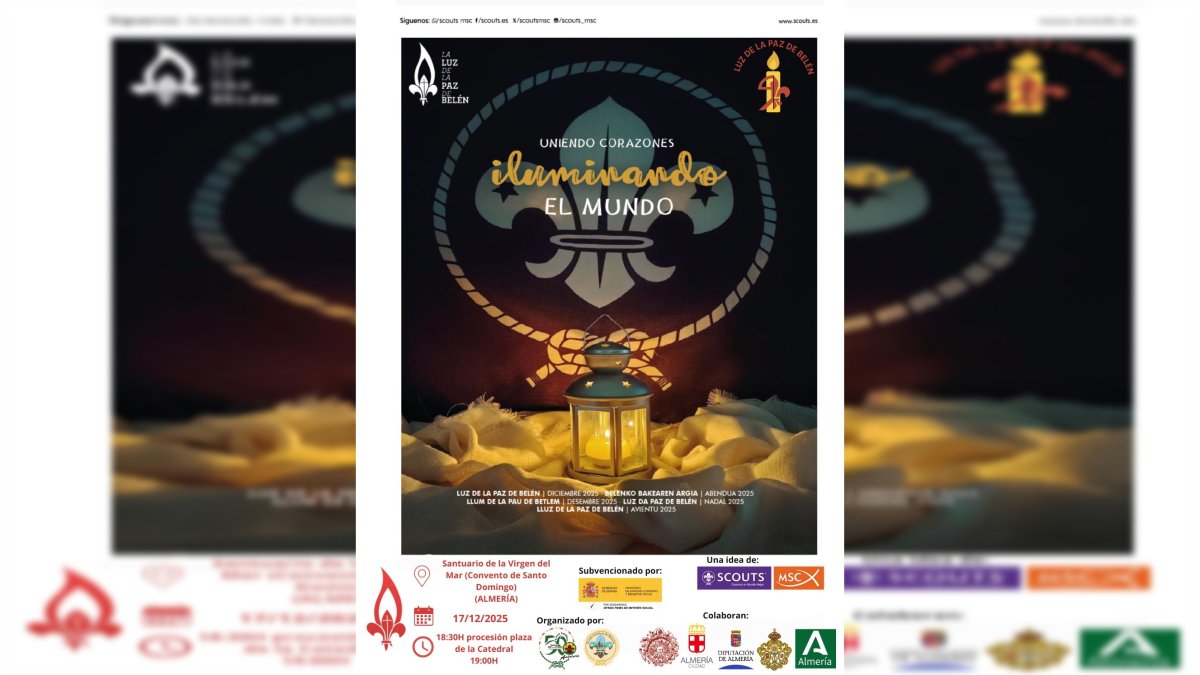Cartel de la celebración de la Luz de la Paz de Belén
