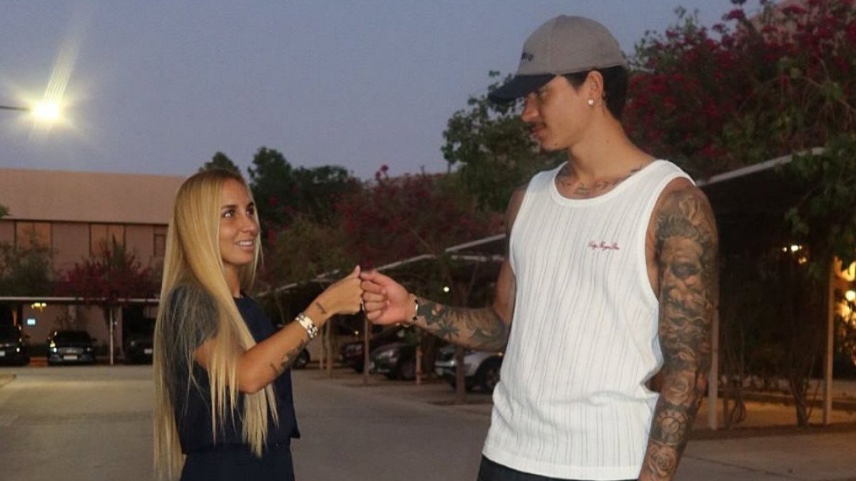 La última foto que subió Darwin Núñez a su Instagram con su pareja, la almeriense Lorena Mañas.