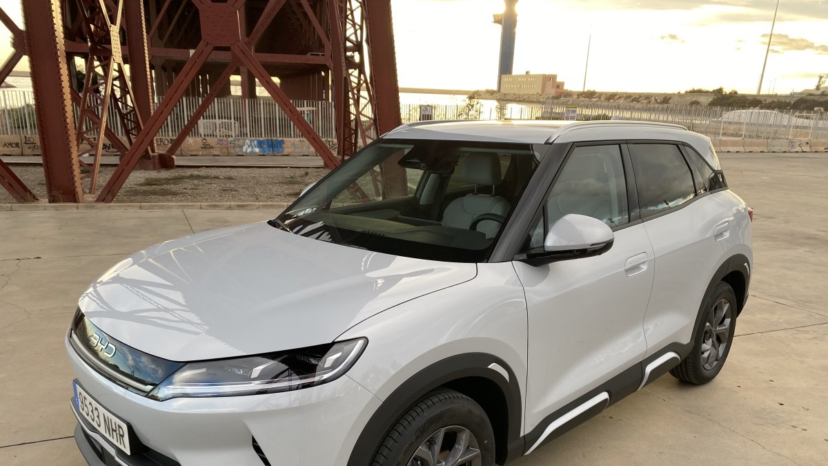 El modelo de BYD Almería durante la prueba realizada por La Voz