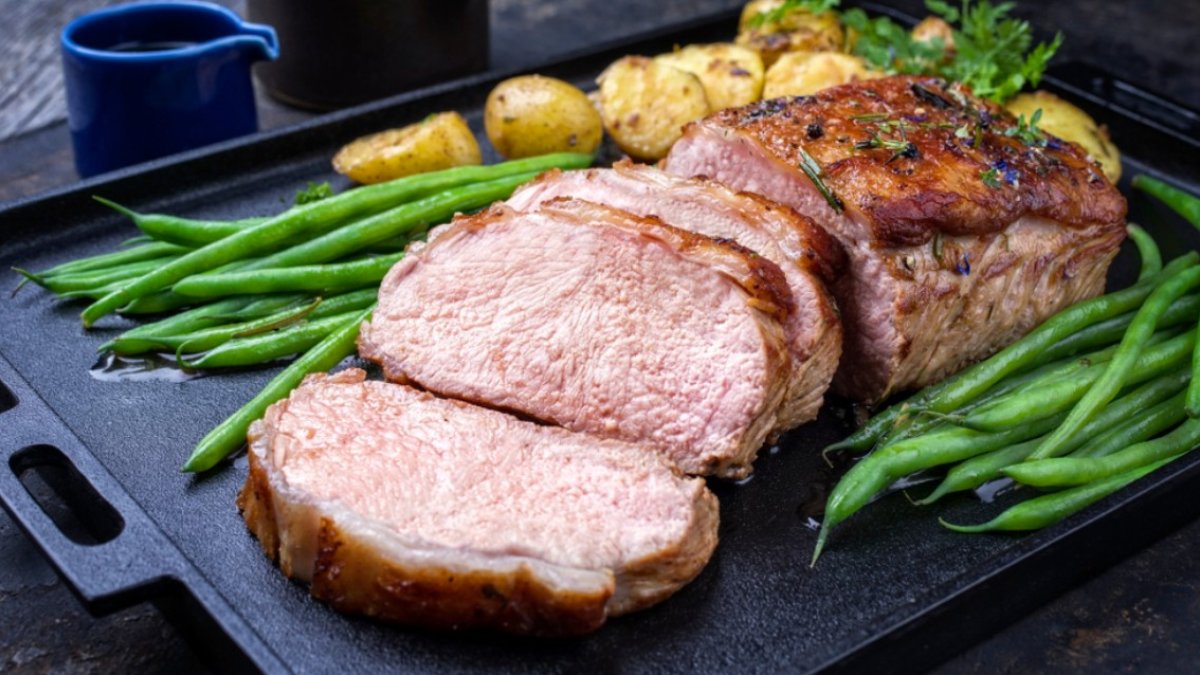 Lomo de cerdo a la plancha.