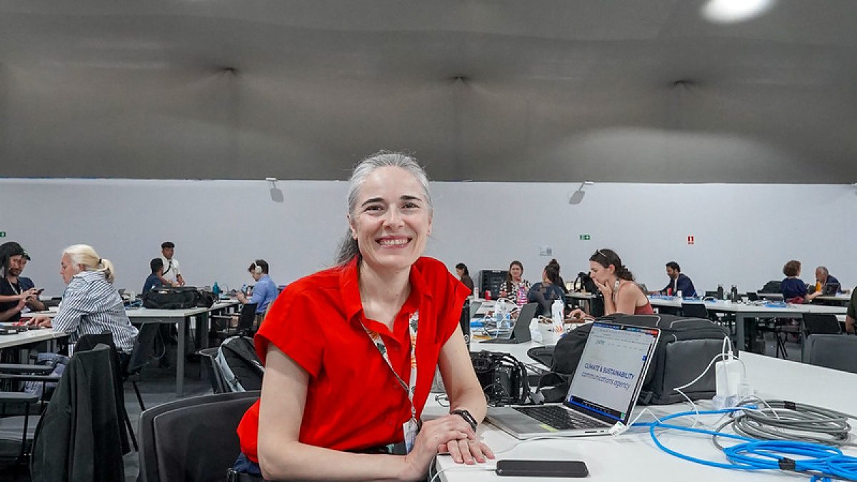 Mariana Castaño en la última Cumbre Climática de Belém (Brasil).