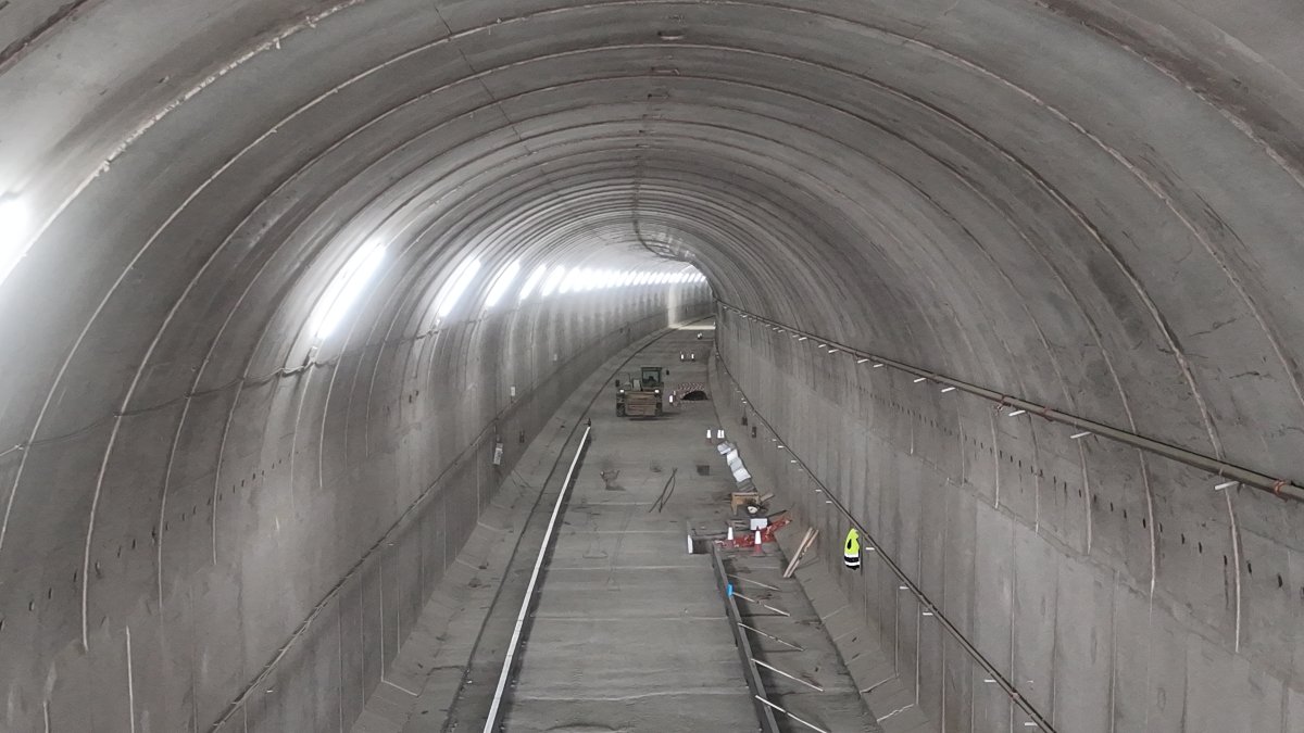 Túnel de Viator correspondiente a las obras de la Alta Velocidad