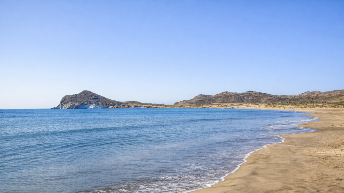 La playa de Los Genoveses en el Parque Natural Cago de Gata-Níjar.