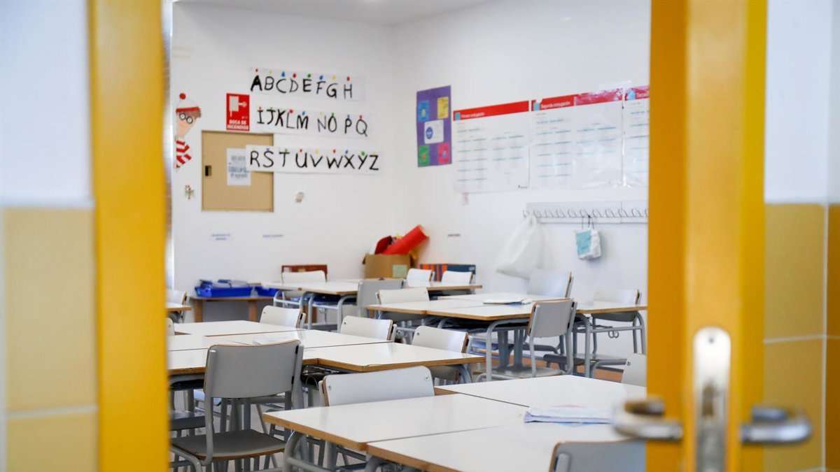 Un aula vacía, en una imagen de archivo.