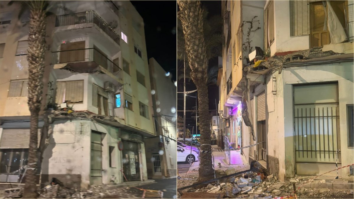 Imágenes del edificio en el que se ha producido el derrumbamiento.