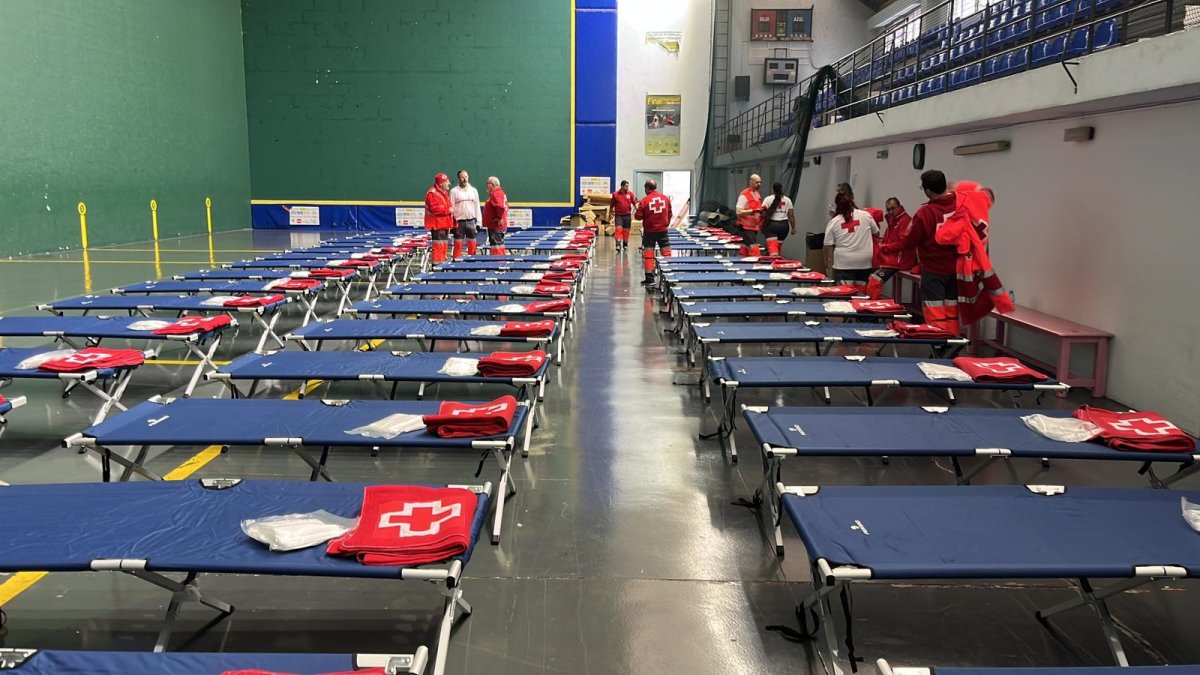 Todo preparado para recibir a quienes necesitan un lugar para dormir