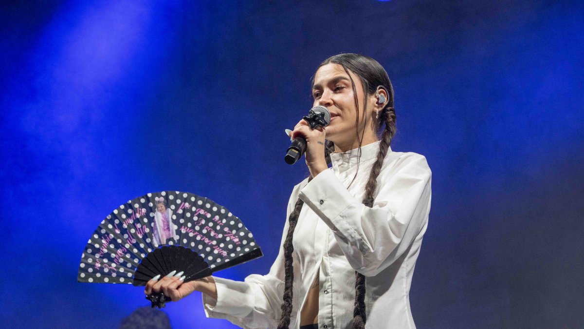 Imagen del concierto de Vera GRV en la Plaza Vieja.