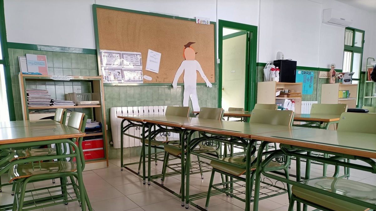 Imagen de archivo de un aula de un centro escolar.