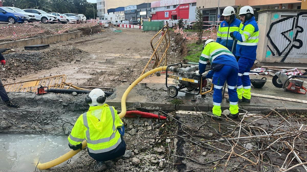 Imagen de la intervención en el soterramiento