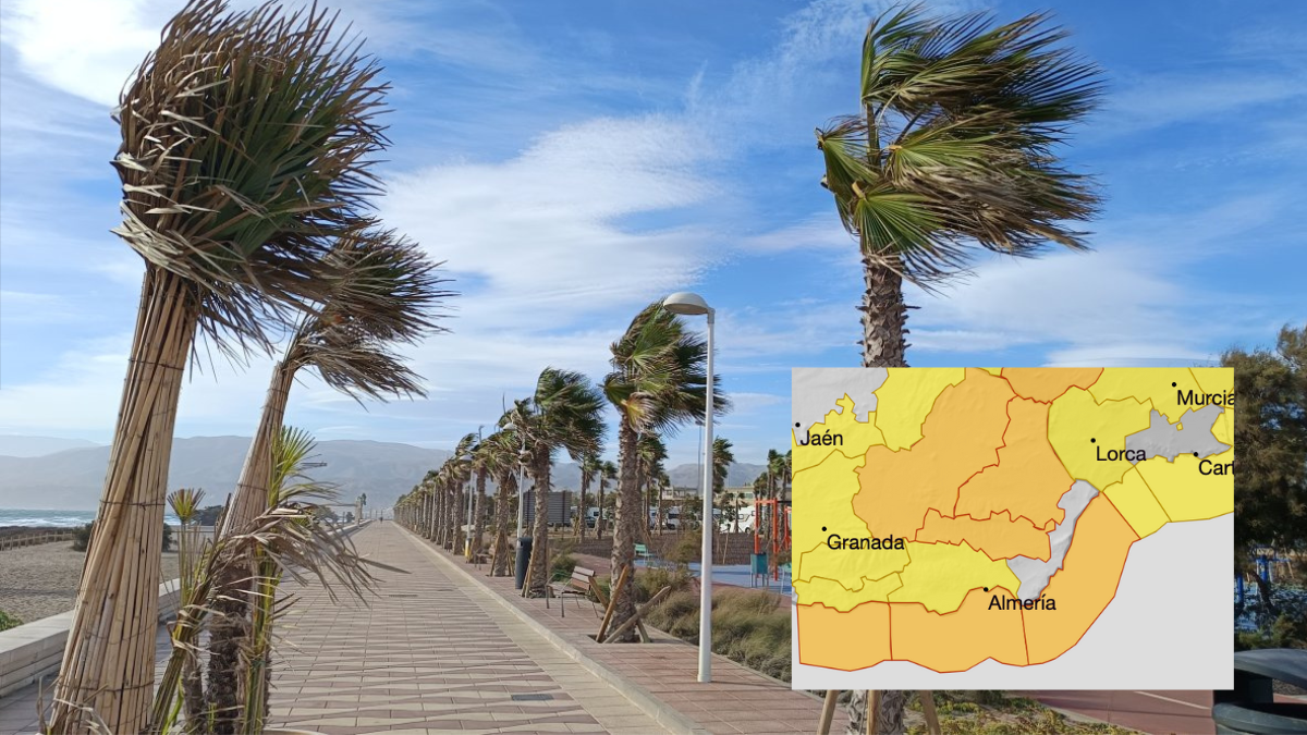Almería seguirá registrando fuertes rachas de viento hasta, por lo menos, el lunes.