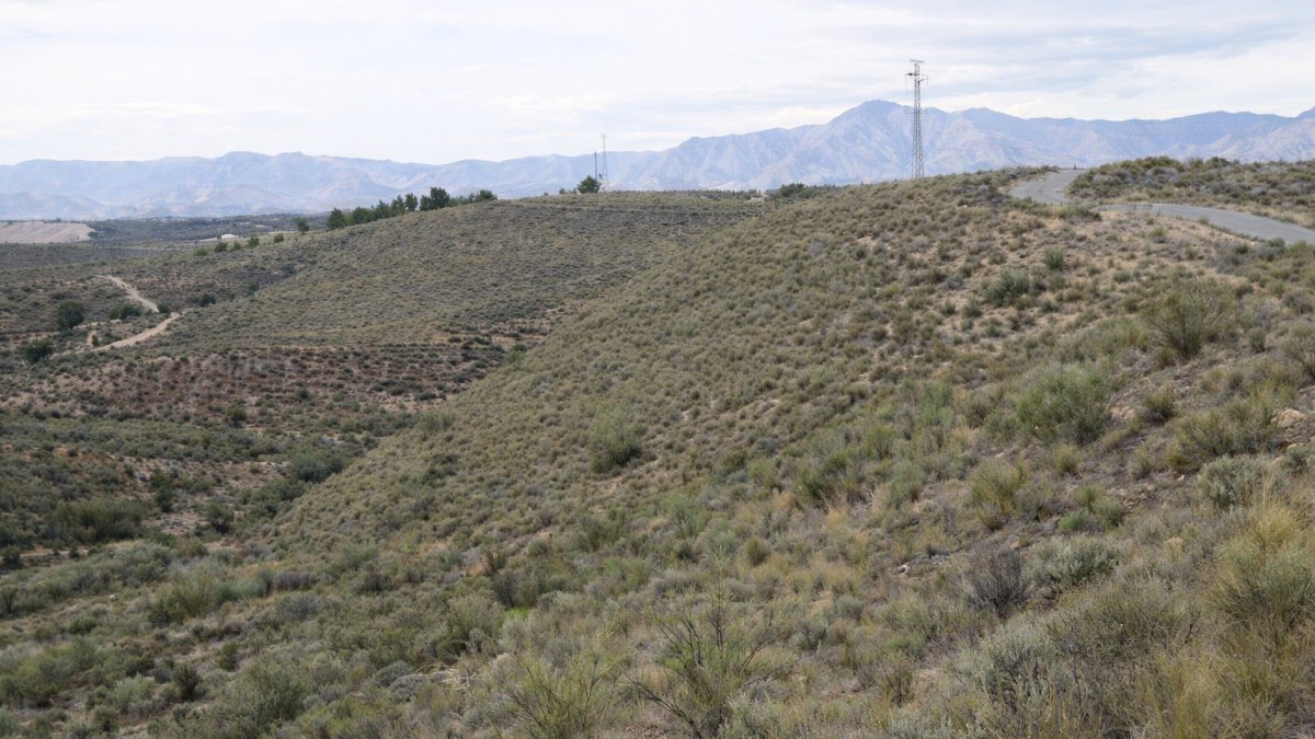 Ladera del paraje Los Guapos, en Sorbas (Almería).