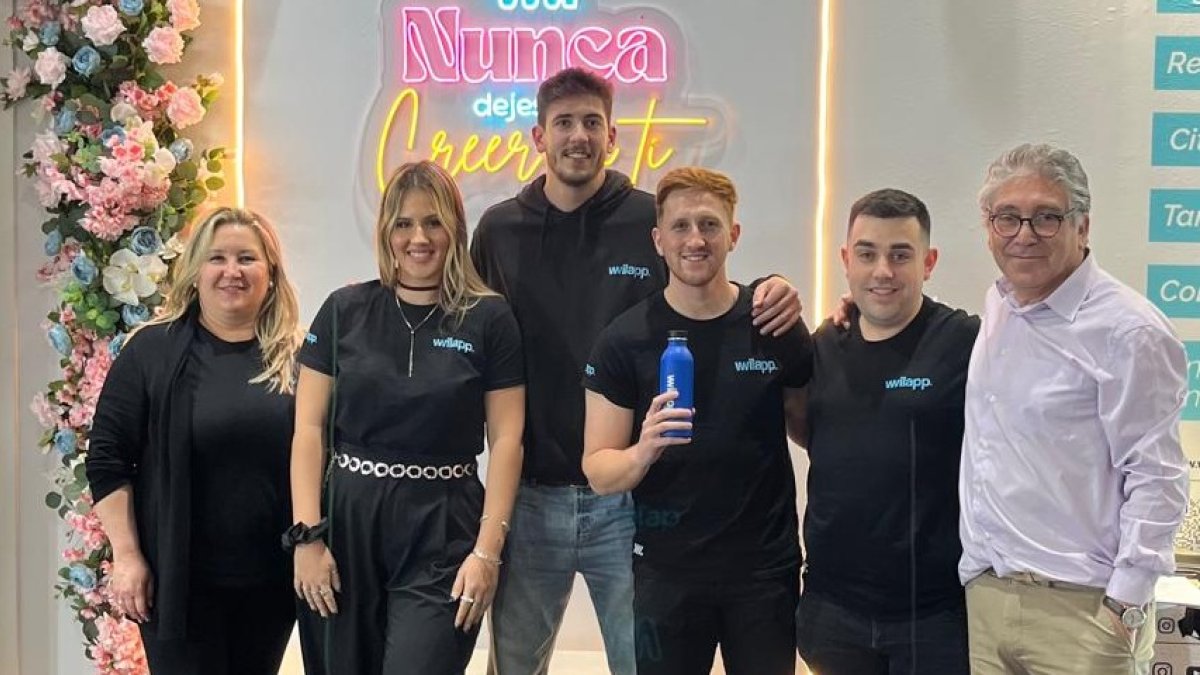 El equipo de 'Wilapp' durante la celebración de la feria.