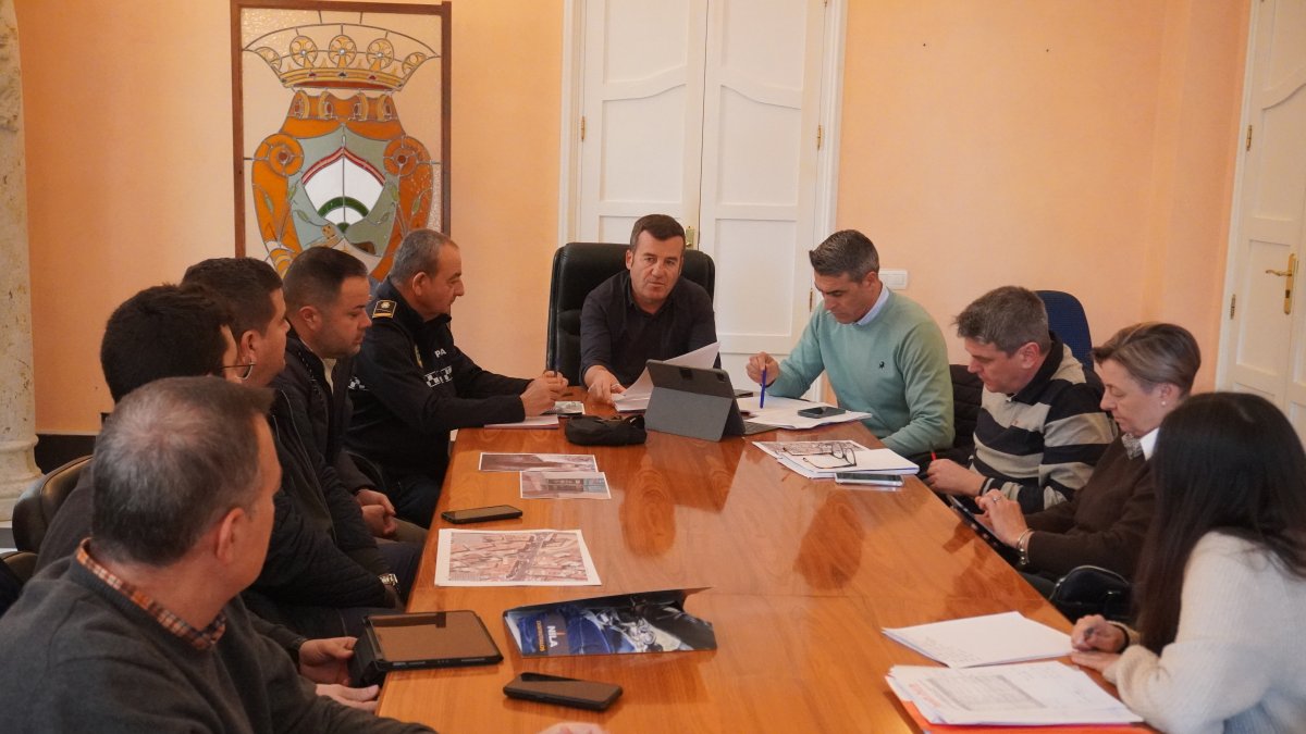 Reunión de coordinación sobre las obras.