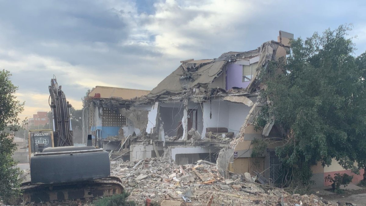 Demolición de una de las viviendas afectadas