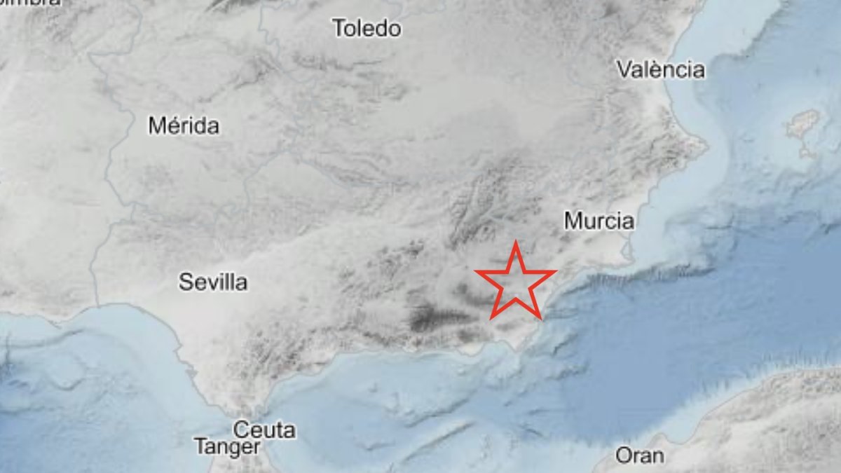 Imagen del IGN del terremoto en Cantoria.