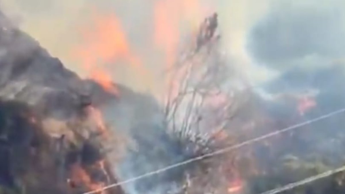 Imagen del incendio en Alhama de Almería.