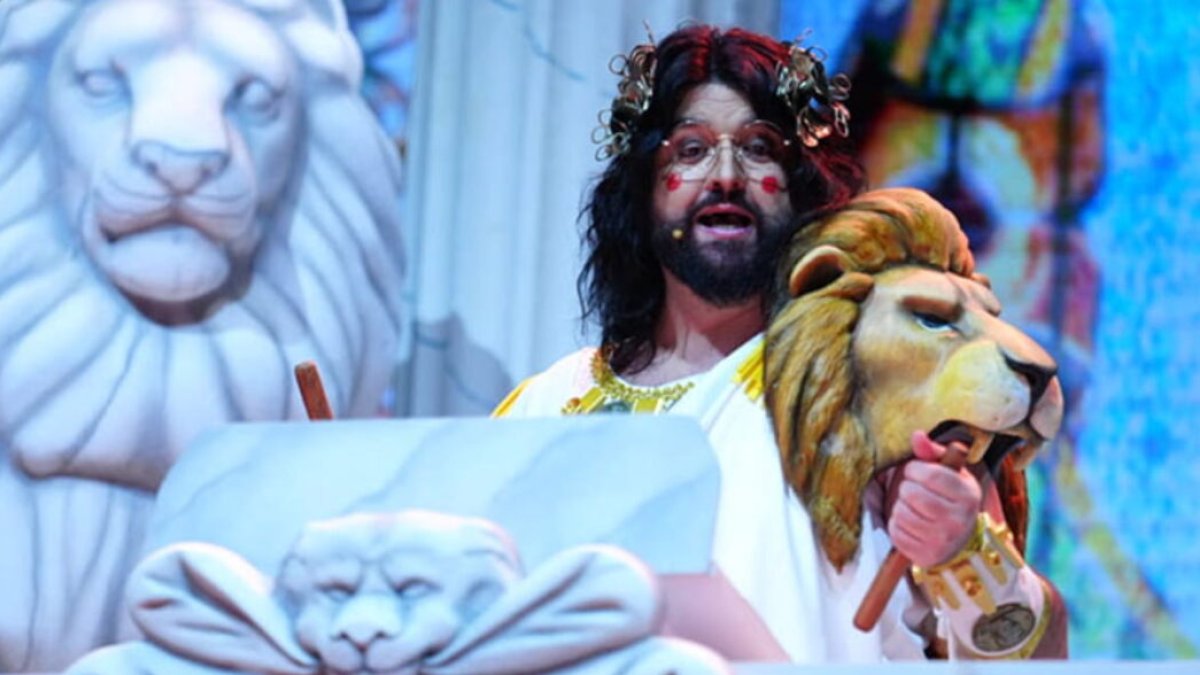 Manu Sánchez durante el pregón de los Carnavales de Cádiz