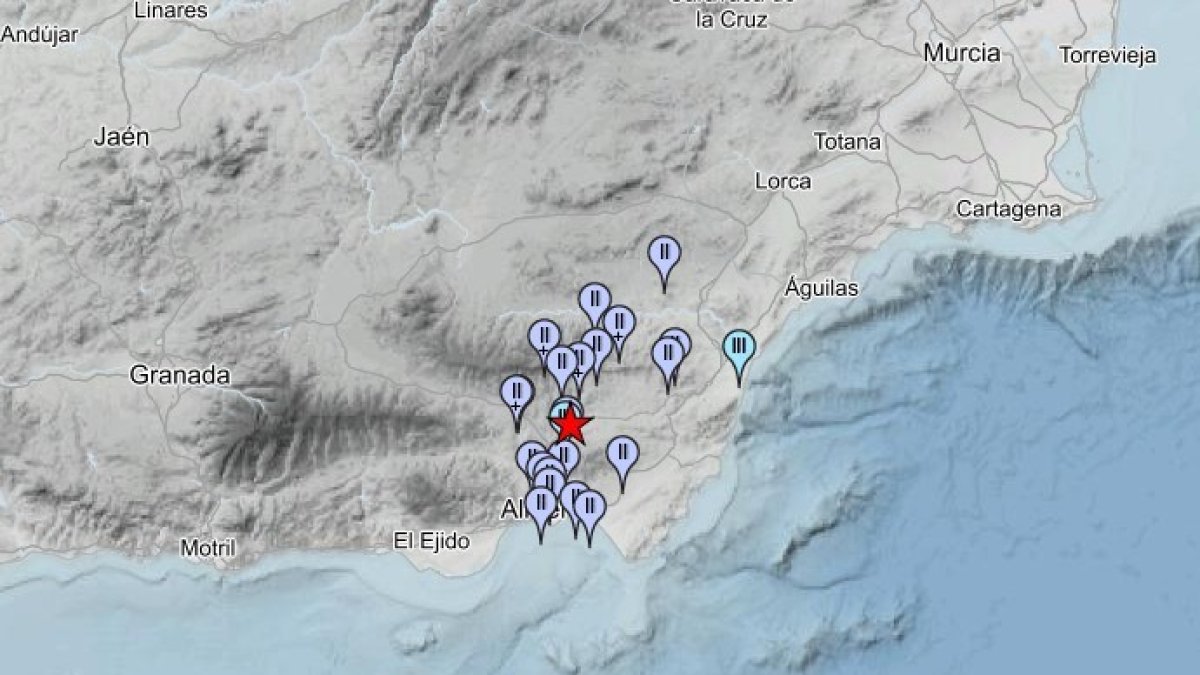 Registrado un nuevo terremoto de magnitud 2.8 con epicentro en Tabernas sentido en otros 16 municipios de Almería