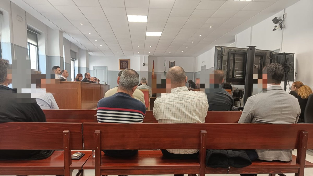 Momento de la declaración de uno de los acusados.