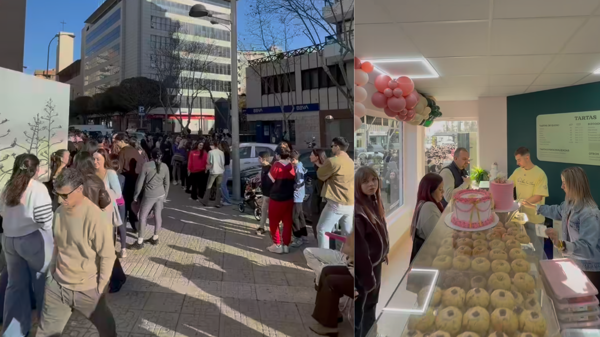 Cientos de personas hacen cola por la mejor tarta de queso de Almería a 1 euro