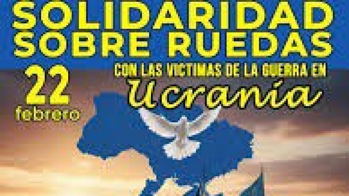 Cartel de la caravana solidaria 'Solidaridad sobre Ruedas' en Almería.