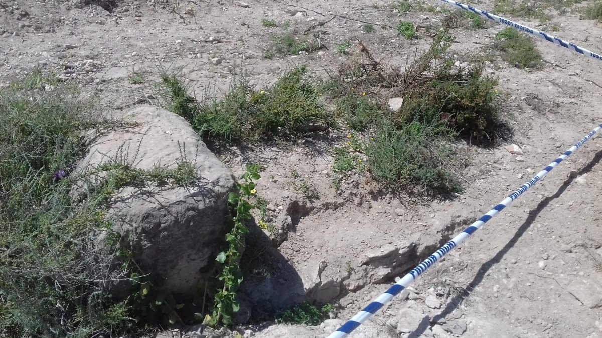 Restos en la zona de la villa, en el municipio de Vera.