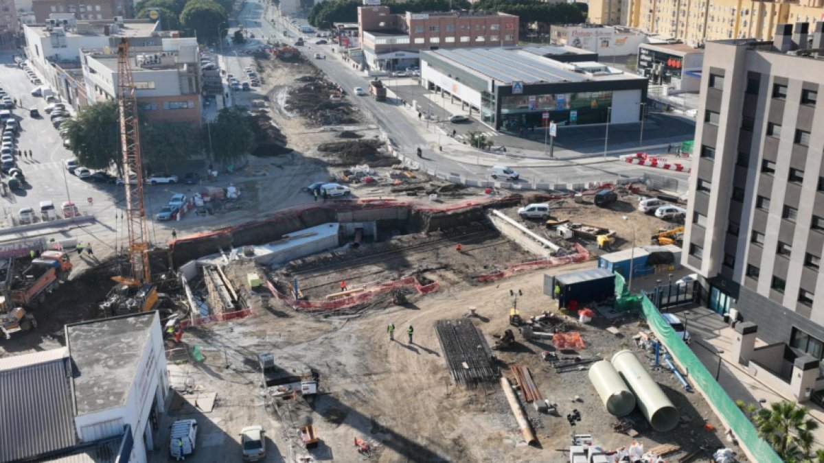 Vista aérea del soterramiento.