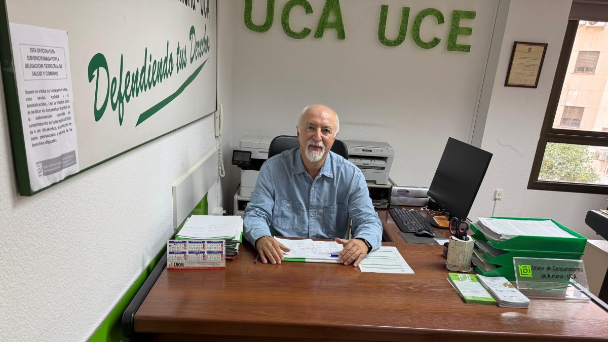 José Antonio Díaz Roda, presidente de la Unión de Consumidores de Almería (UCA).
