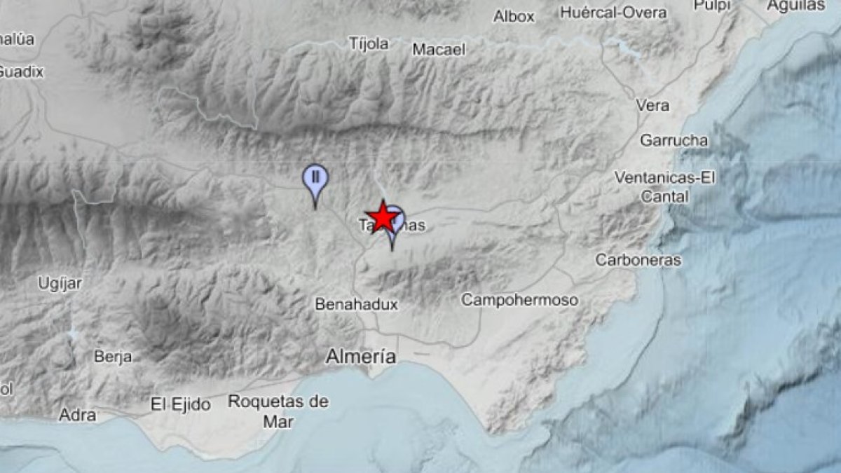 Terremoto del domingo 1 de marzo con epicentro en Tabernas.