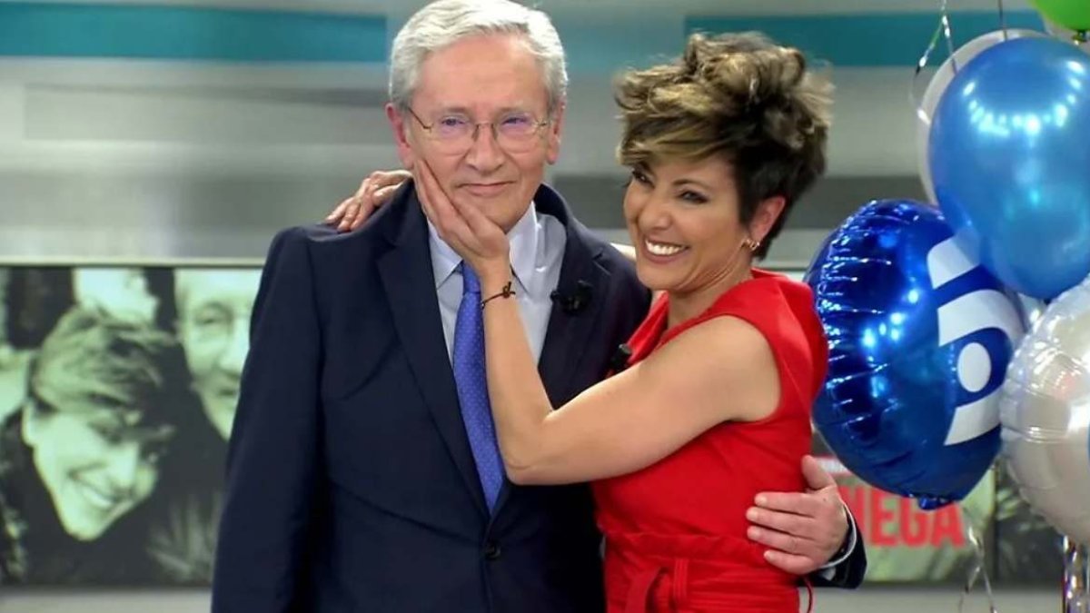 Sonsoles Onega con su padre, Fernando Onega.