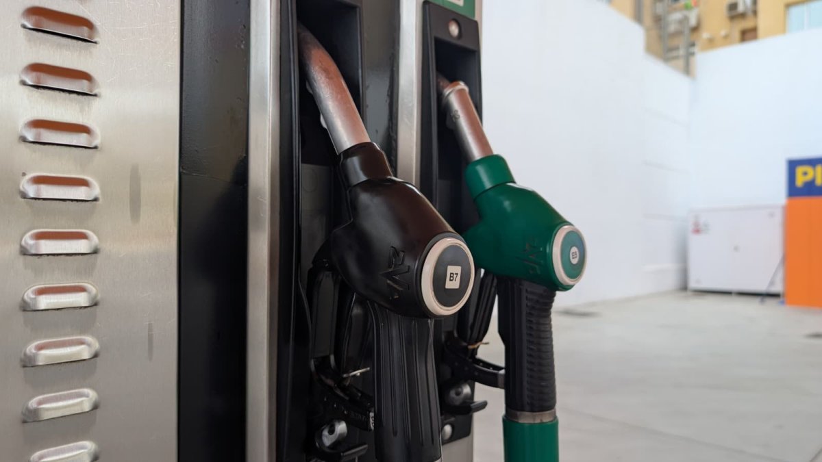 Surtidor en una gasolinera de Almería.