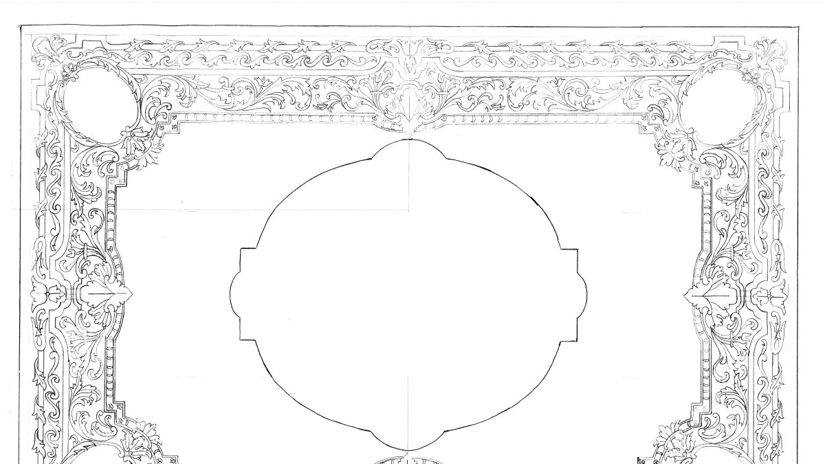 Diseño del techo de palio para Fe y Caridad, que incluirá varias obras del pintor Raúl Berzosa.