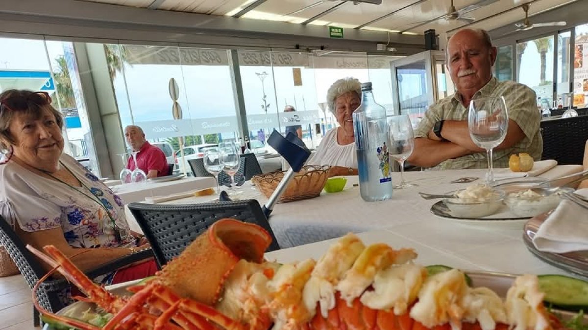 Uno de los platos de langosta de Casa Santi.