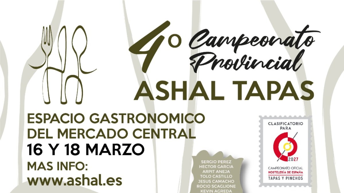 Cartel del Campeonato Provincial Tapas ASHAL.