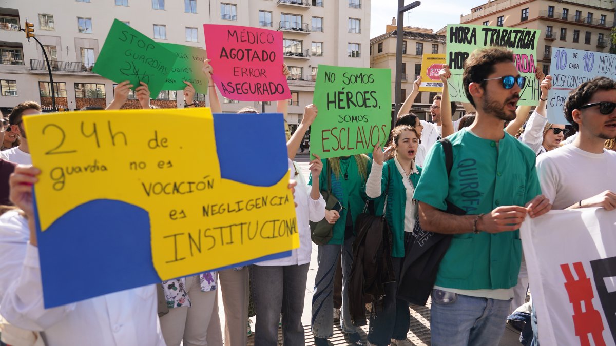 Manifestación convocada por el Sindicato Médico Andaluz.